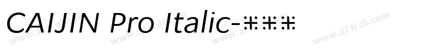 CAIJIN Pro Italic字体转换 CAIJIN Pro Italic字体转换